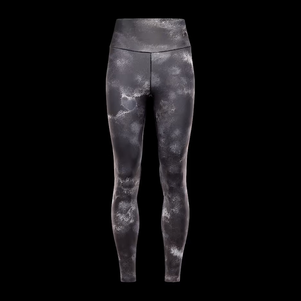 Nike One Dri-Fit High-Waisted 7/8 Printed Leggings Smoke Active Tights SM NWOT